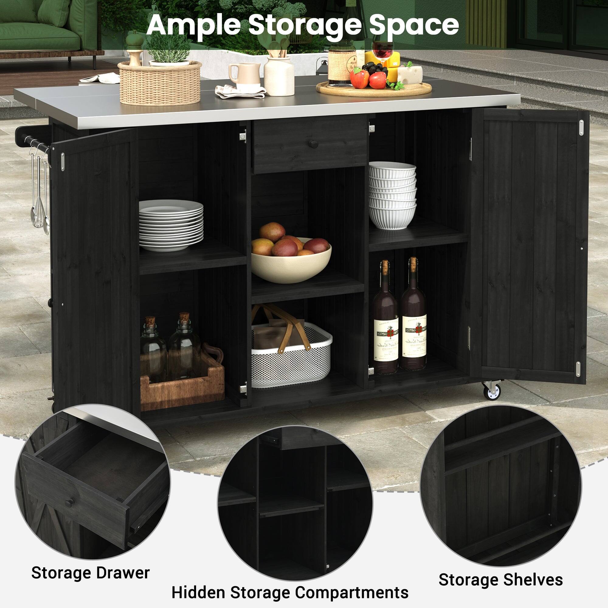 Ample Storage Space

- Storage Drawer
- Hidden Storage Compartments
- Storage Shelves