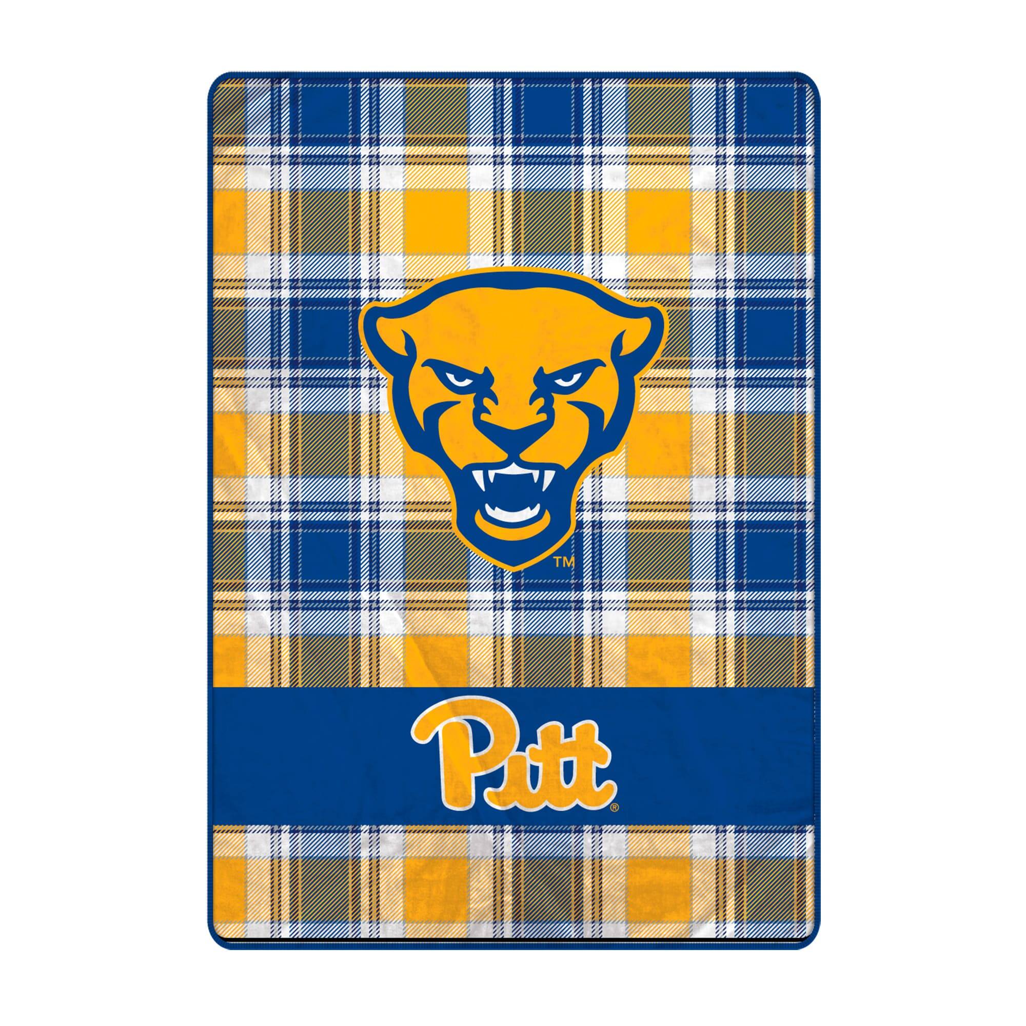 Pegasus - Pitt Panthers 66" x 95" Oversized Plaid FAN-mily Ultra Cozy Blanket - Multicolor