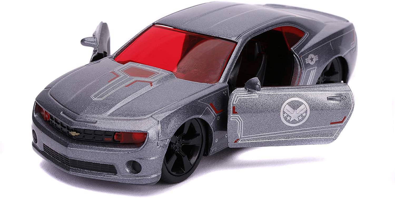 Alt View 1. Jada - 2010 Chevrolet Camaro Silver "War Machine" "Avengers" "Marvel" Series 1/32 Diecast Model Car by Jada.