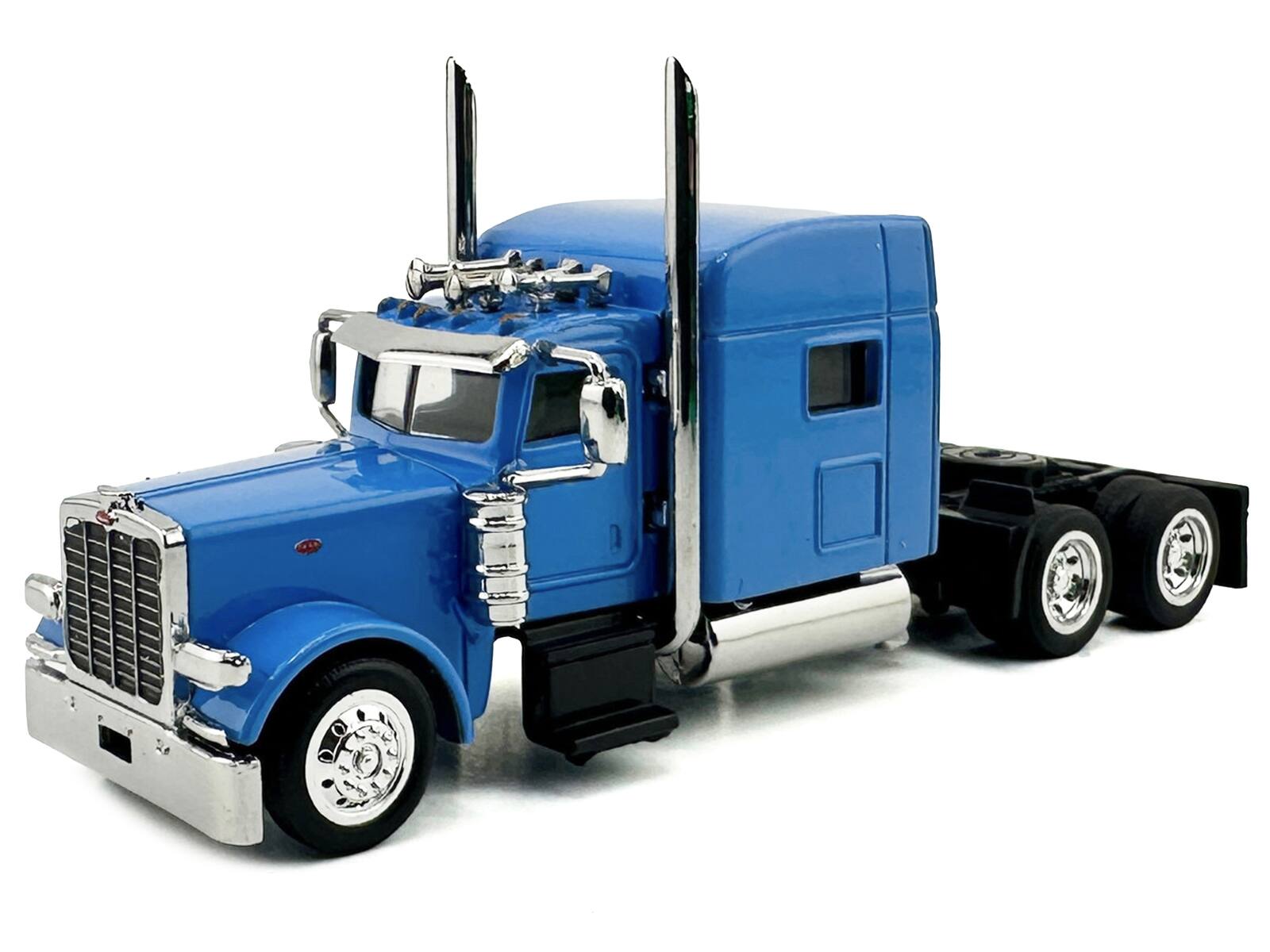 Alt View 1. HO Logistics Replicas - Peterbilt 389 Truck Tractor with Sleeper Cab Baby Blue 1/87 (HO) Scale Plastic Model Car by HO Logistics.