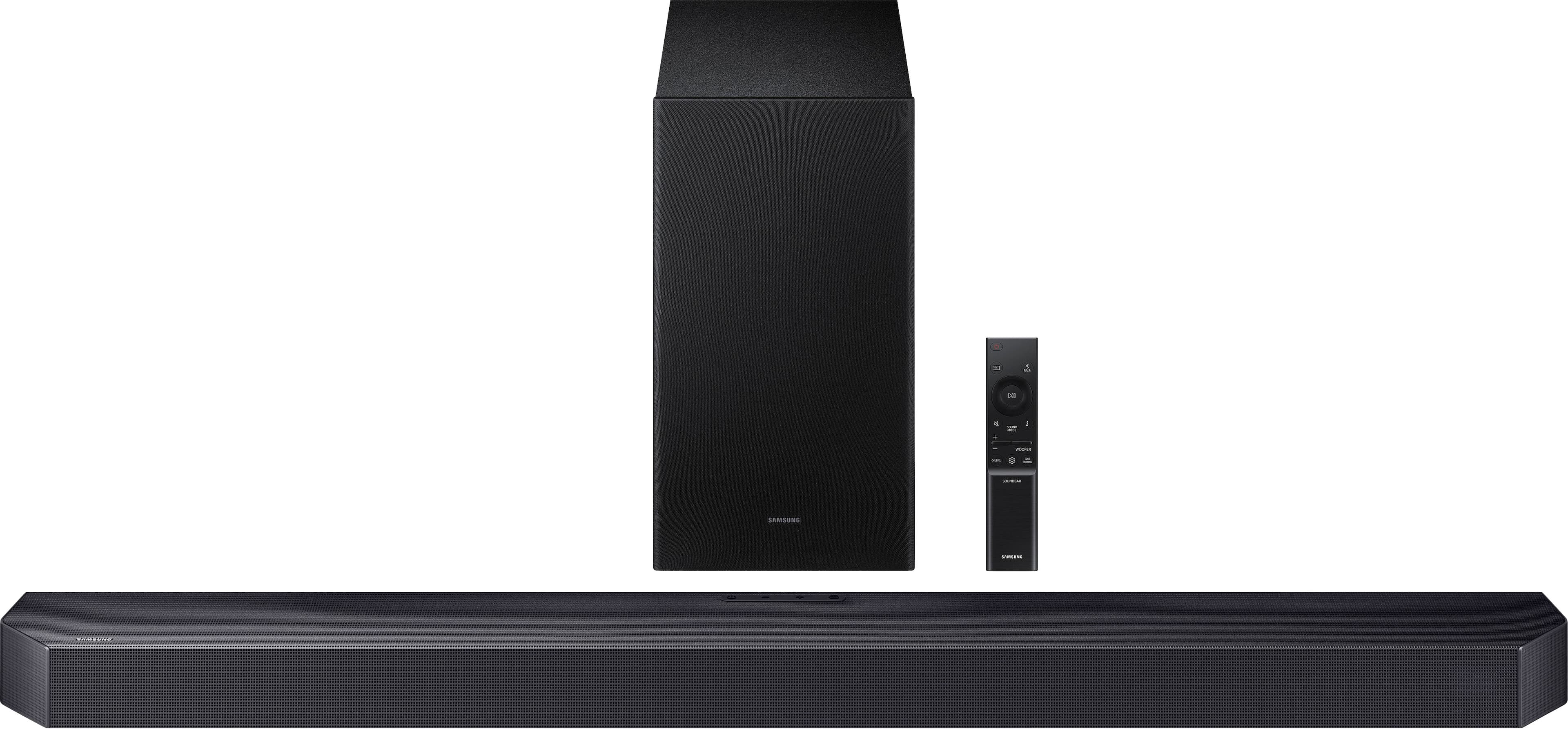 Front. Samsung - SAMSUNG Q-series HW-Q600F ATMOS 3.1.2 Ch Soundbar with Subwoofer - Titan Black.