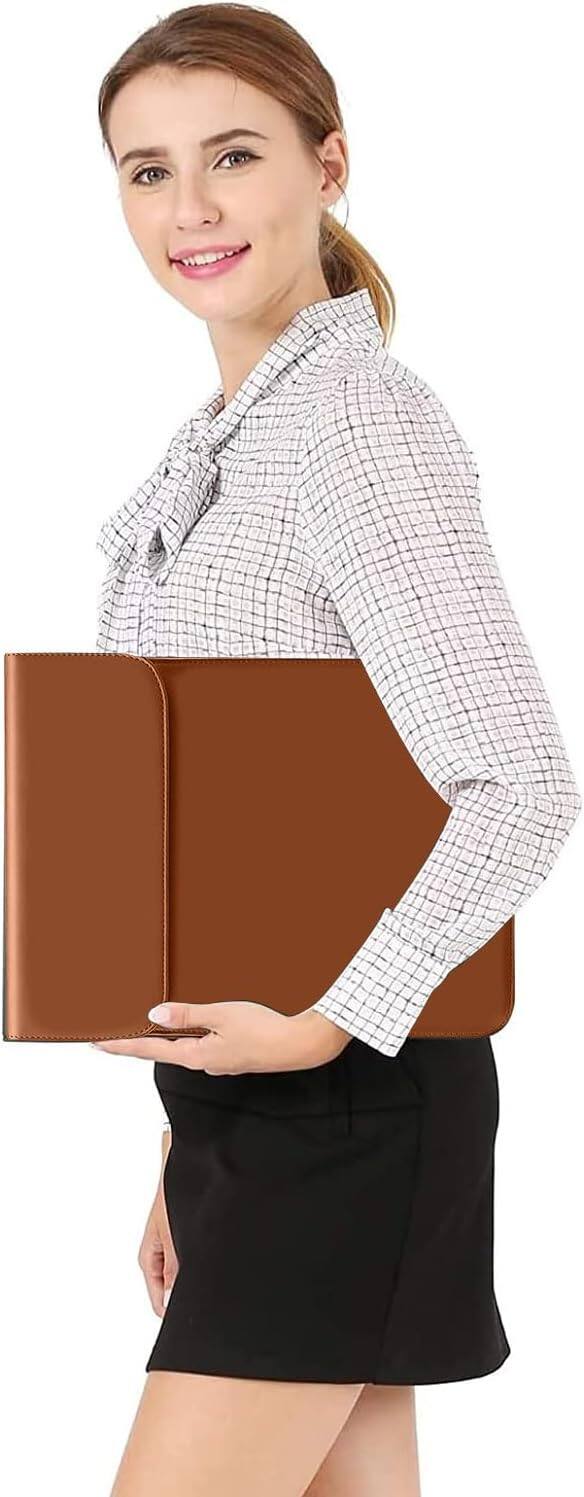 Alt View 2. mosiso - Faux Suede Leather Laptop Sleeve Case 13.3 Inch with Accessory Pouch for MacBook Neo 13 / Air Pro 13 14 M5 M4 M3 M2 M1 - Brown.