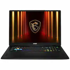 Angle. MSI - 18" Gaming Laptop 2560 x 1600 (QHD+) - AMD Ryzen 9 9955HX with 64GB Memory - GeForce RTX 5080 - 2 TB SSD - Cosmo Gray, Gray.