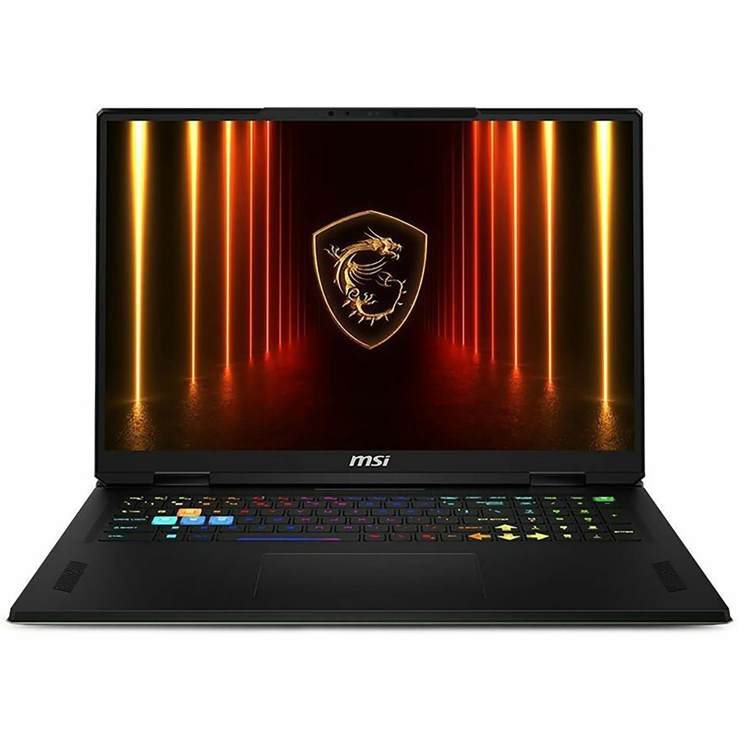 Angle. MSI - 18" Gaming Laptop 2560 x 1600 (QHD+) - AMD Ryzen 9 9955HX with 64GB Memory - GeForce RTX 5080 - 2 TB SSD - Cosmo Gray, Gray.