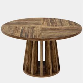 Kadyn - End Table,Dining Table, Living Room Table,47" Dining Table, Round Kitchen Table For 4-6 People - Brown