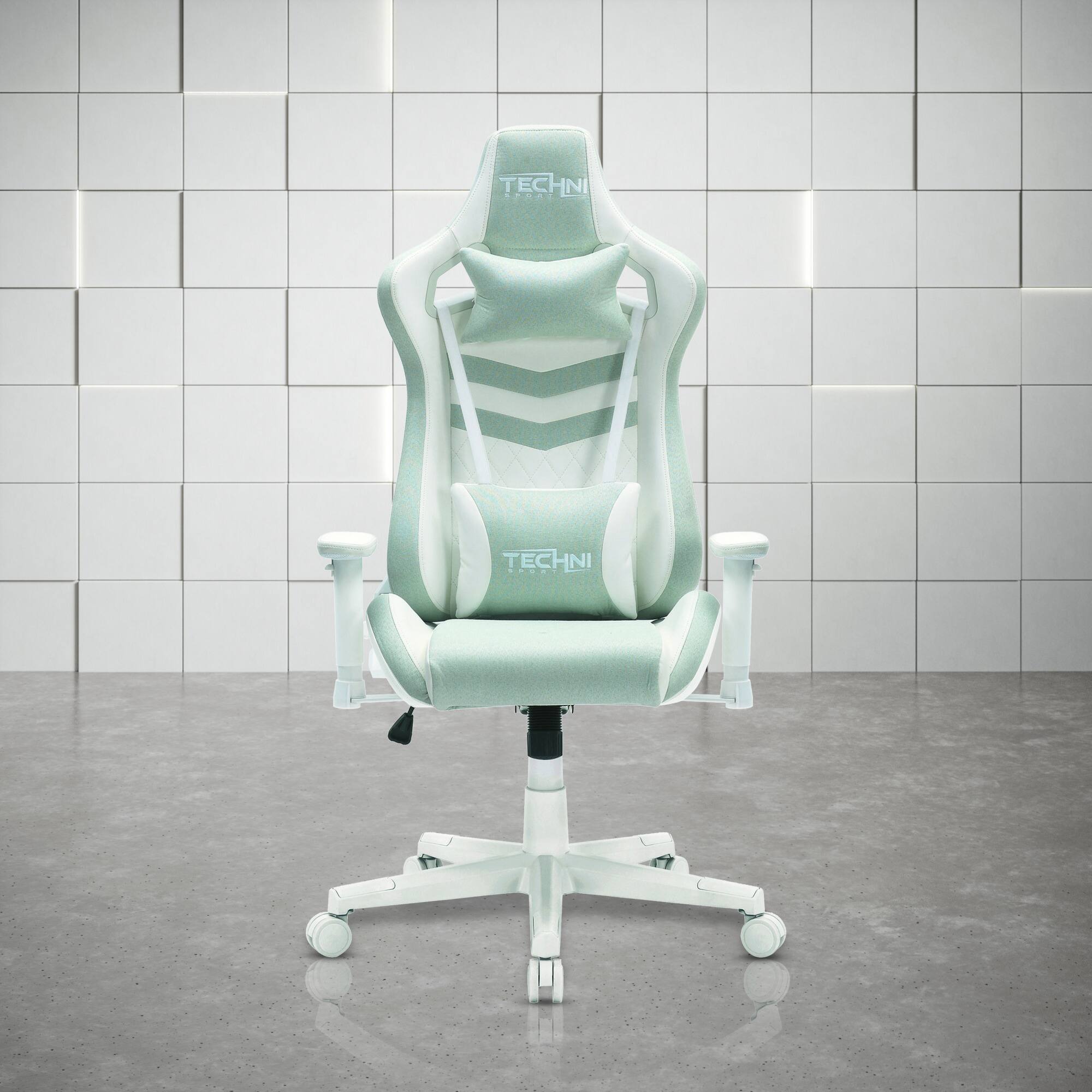 GOODSILO - Ergonomic Fabric Gaming Chair with Adjustable Features for Enhanced Comfort and Support - Mint
