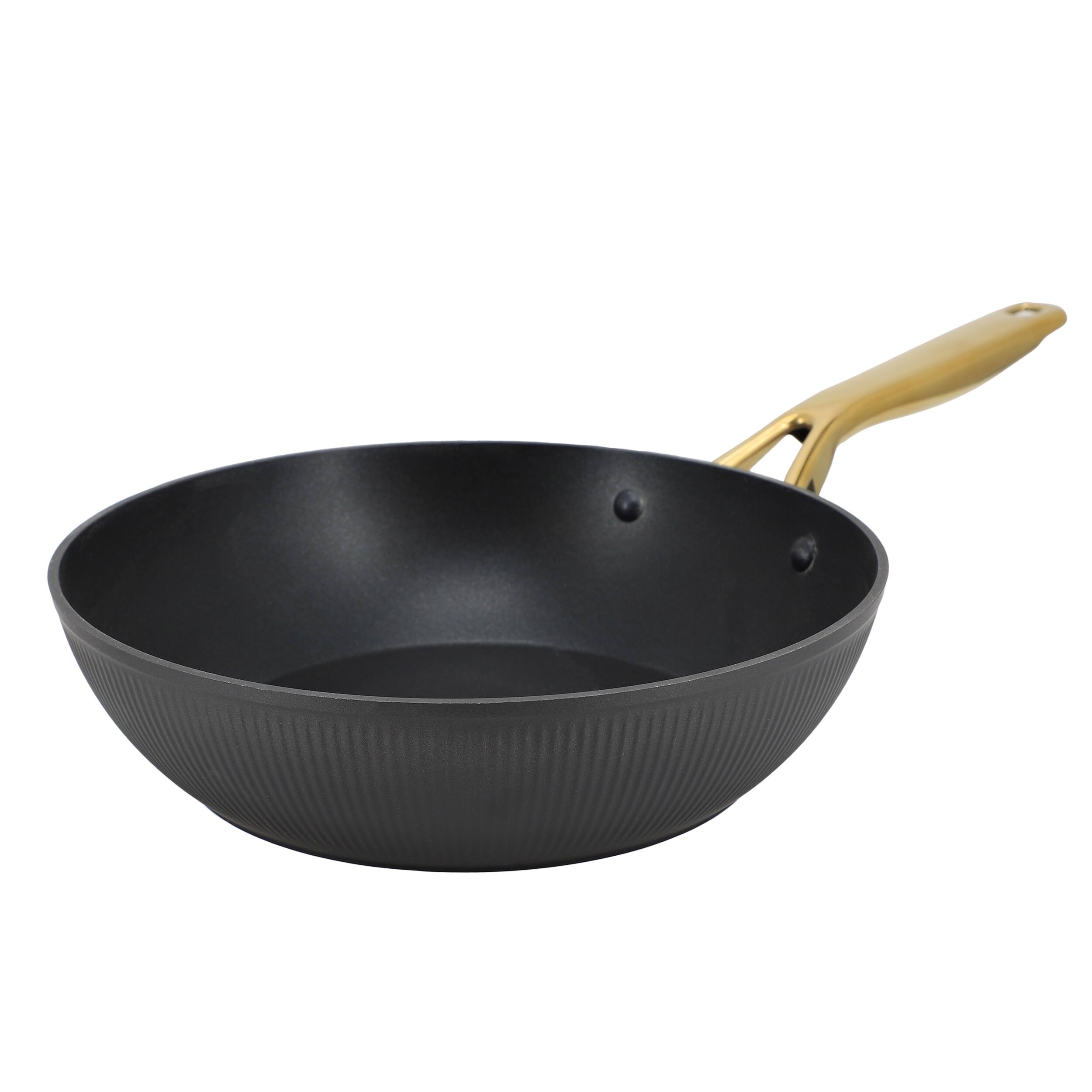 Oster - Abbottsford 11 Inch Nonstick Round Aluminum Wok - Black