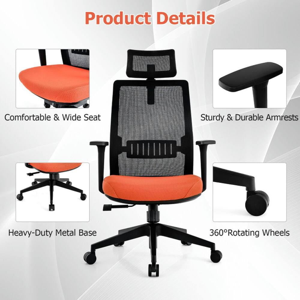 Kadyn Ergonomic Office Chair with Lumbar Support and Adjustable ...