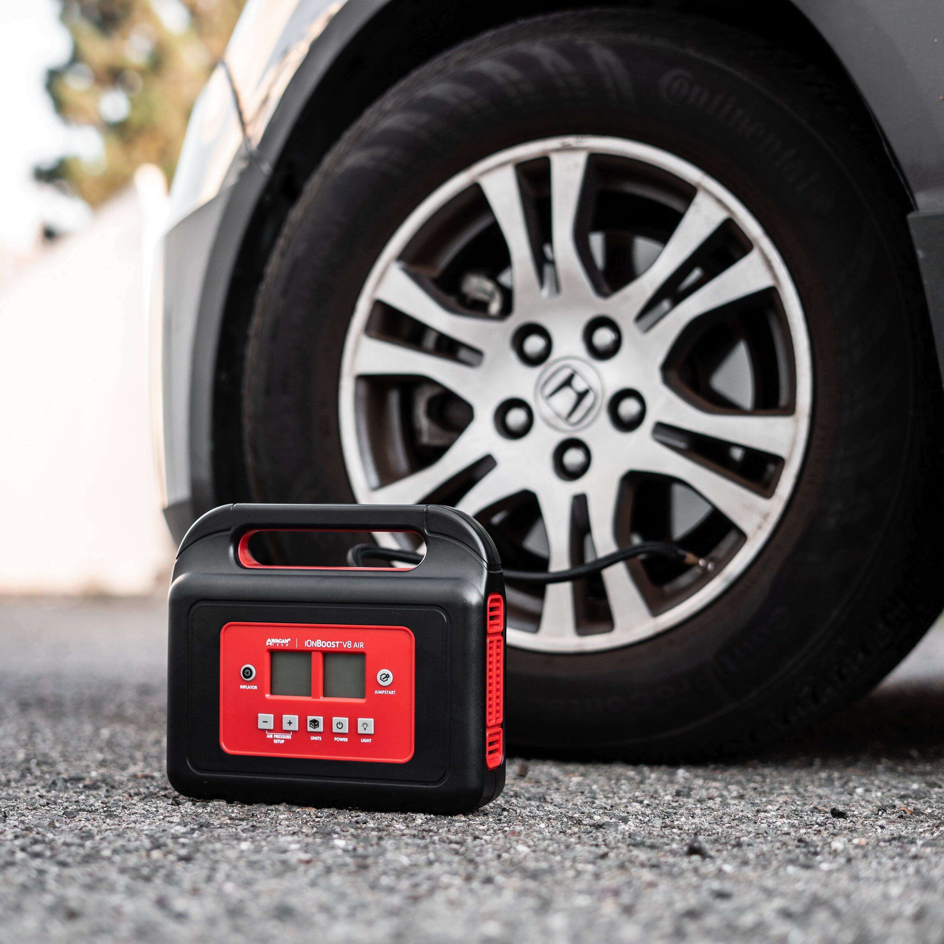 Alt View 11. Wagan Tech - 600 Amp Portable Jump Starter + Air Compressor - Black.