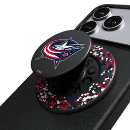 Keyscaper - Columbus Blue Jackets Confetti Magnetic Phone Grip & Stand - No Size - Black