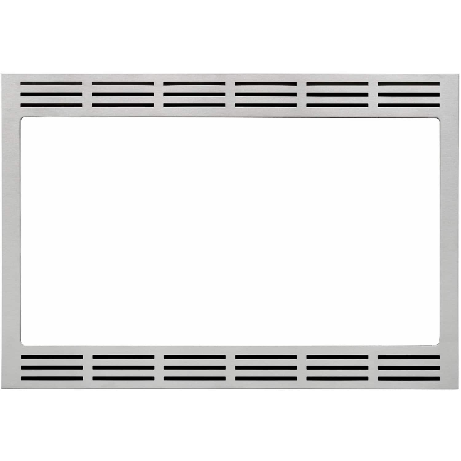 Front. Panasonic - 30" Trim Kit for Select Microwaves - Stainless steel.