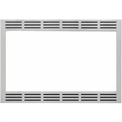 Front. Panasonic - 30" Trim Kit for Select Microwaves - Stainless steel.
