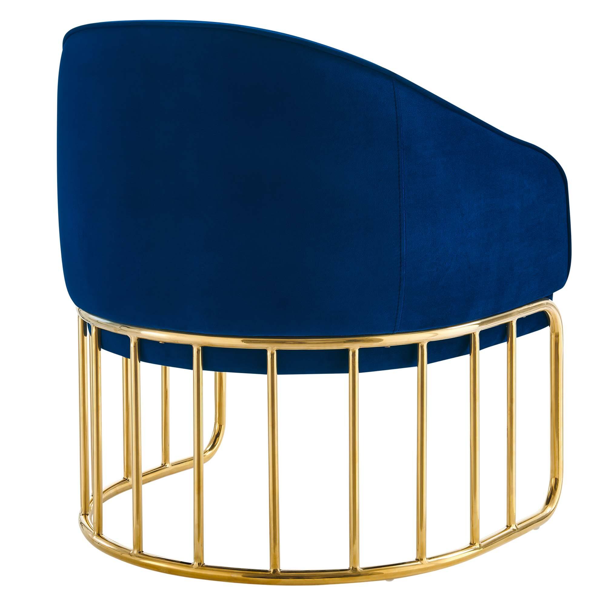 Alt View 2. Modway - Legacy Performance Velvet Armchair by Modway - Navy.