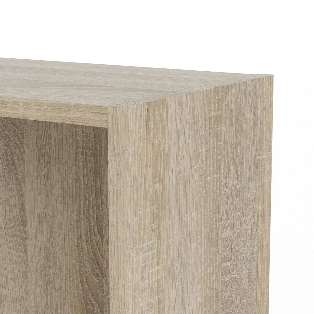 Alt View 1. Tvilum - Element Tall Wide 5 Shelf Bookcase, Oak Structure - Brown.