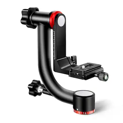 Front. Neewer - Heavy-Duty Gimbal Tripod Head with Arca QR - 30lb Capacity for Smooth 360° Panoramic DSLR - Black.