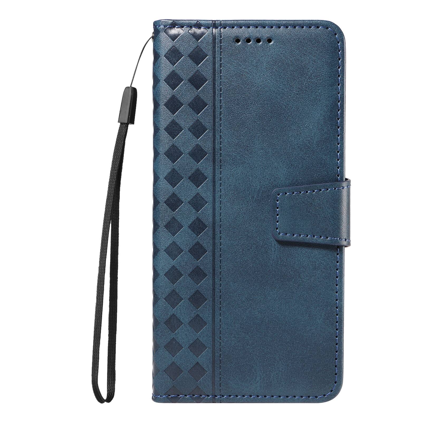 Alt View 6. Dteck - For Samsung Galaxy A17 5G Shockproof Leather Folio Kickstand Card Slots Wallet Case with Strap - Blue.