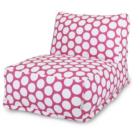 Front. Majestic Home - Chair Lounger Polka Dot (Large) Hot Pink - Pink.