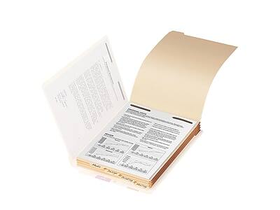 Alt View 2. Smead - Bottom Tab Filing Dividers with Fasteners, Letter Size, Manila, 50/Pack - Manila.