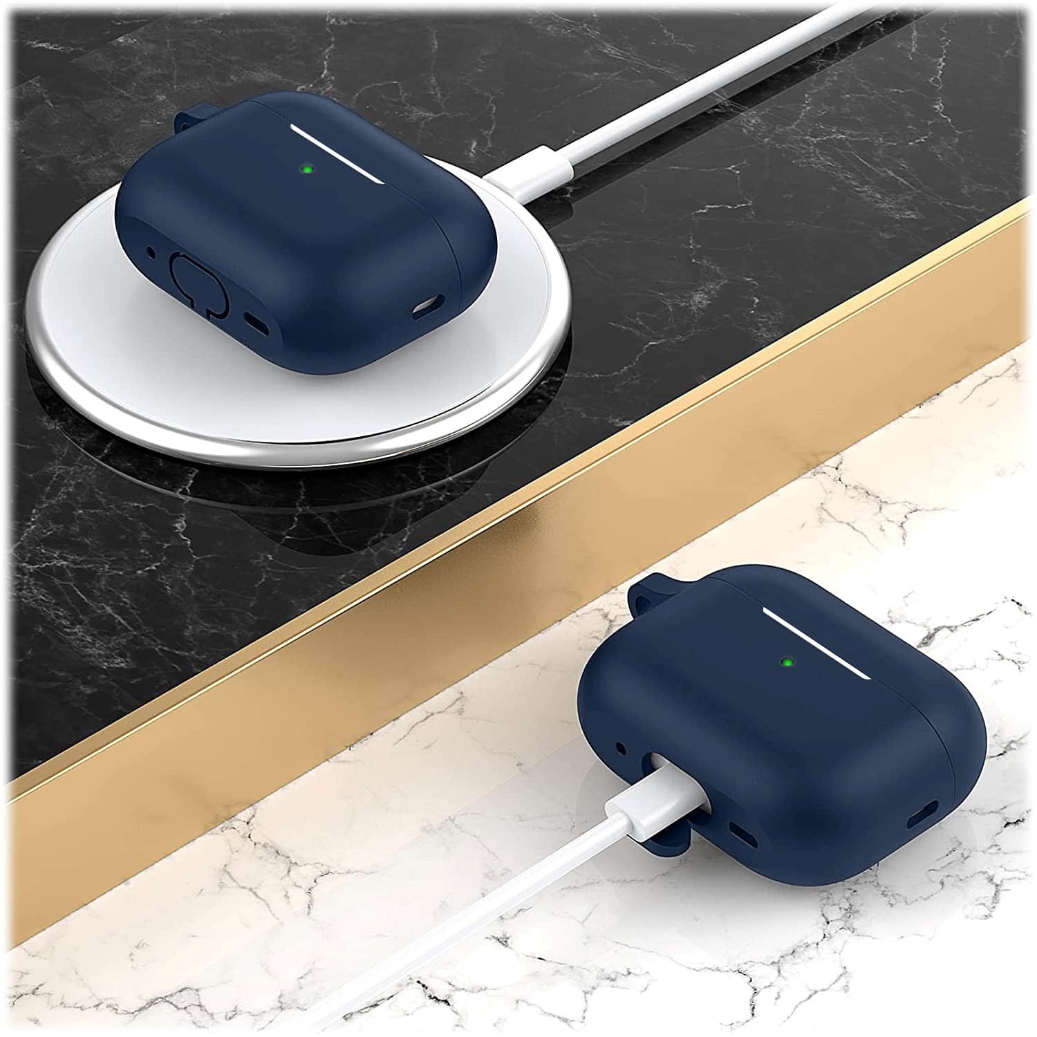 Alt View 16. SaharaCase - Case for Apple AirPods Pro 2 (2nd Generation 2022) - Navy.