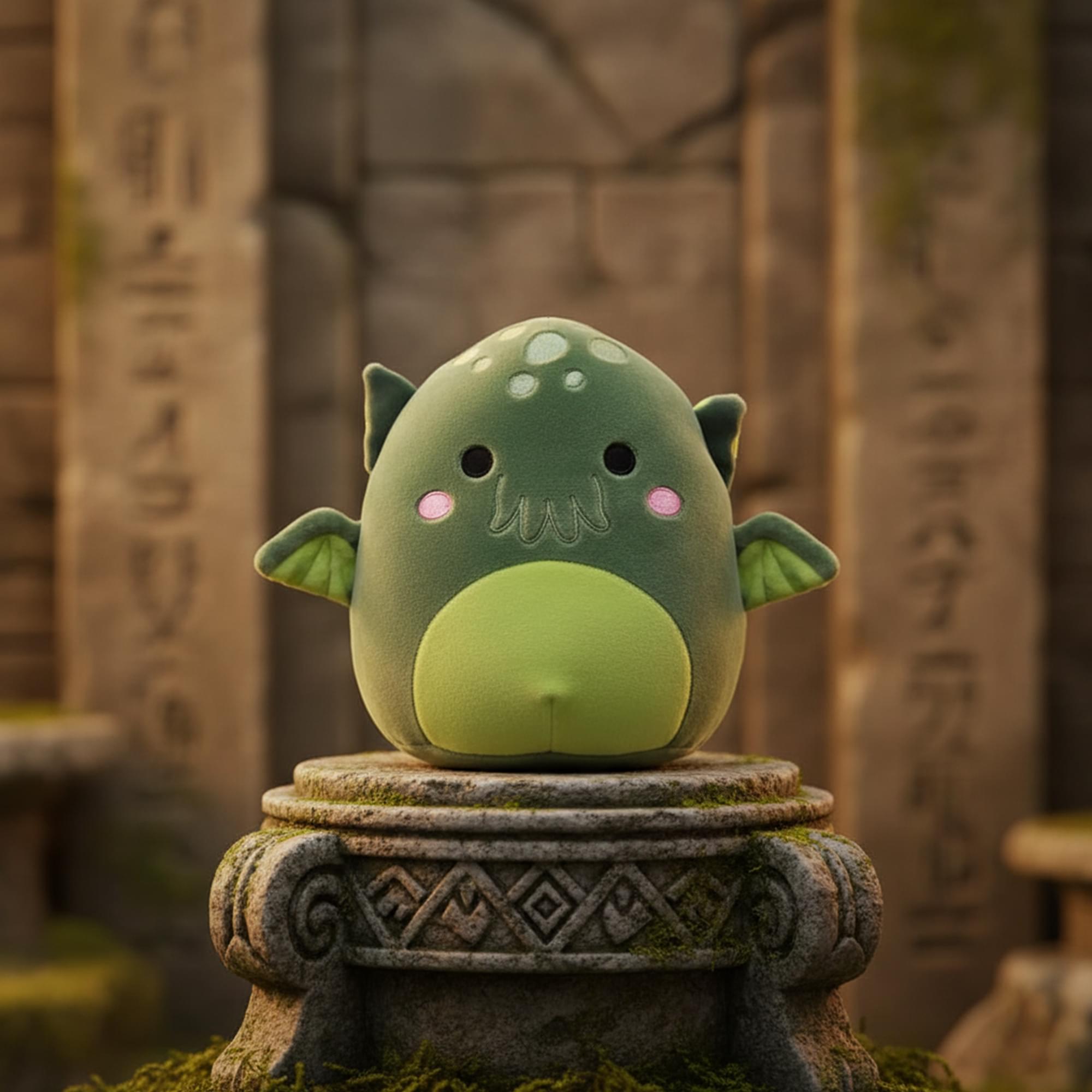 Alt View 4. Kellytoy - Squishmallows 8 Inch Plush | Noro The Cthulhu - Green.
