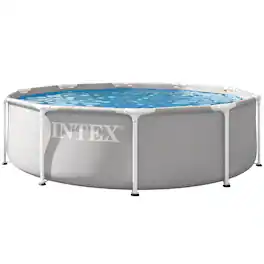 Intex - Prism Frame Premium Pool Set - 10' x 30" - Gray