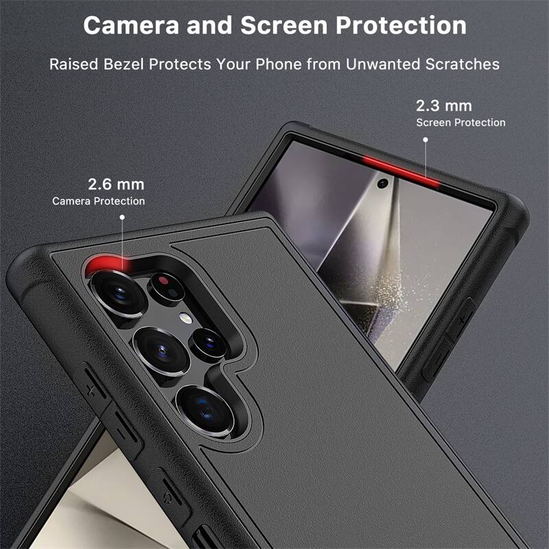 Camera and Screen Protection, Raised Bezel Protects Your Phone from Unwanted Scratches, 2.3 mm Screen Protection, 2.6 mm Camera Protection