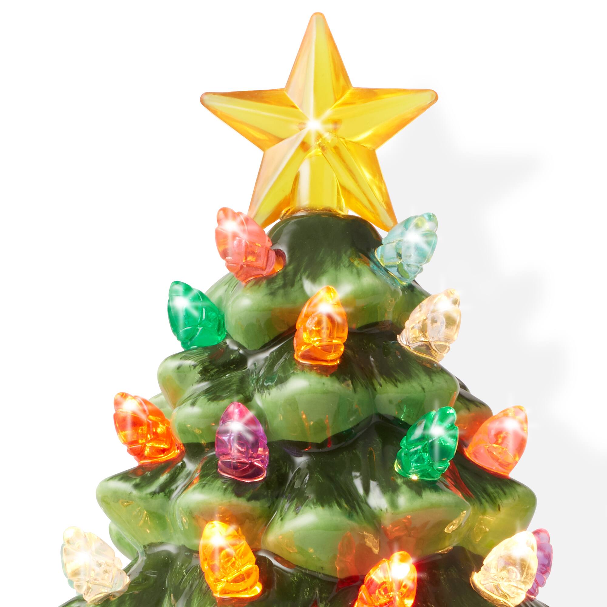 Alt View 2. Casafield - Ceramic Holiday Plug-in Vintage Decorative Night Light - Green.