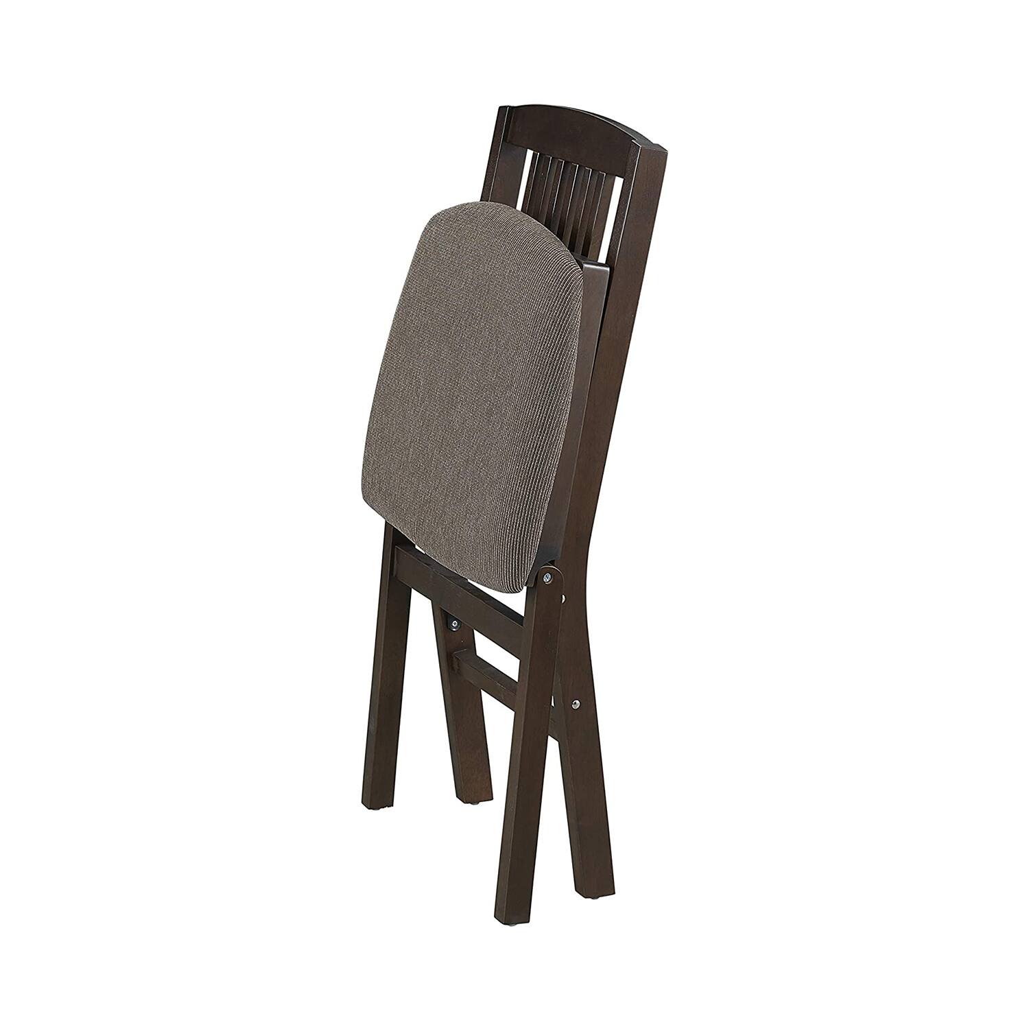 Alt View 4. Stakmore - Stakmore Simple Mission Folding Chair, Espresso Frame with Jax Fabric - Brown.