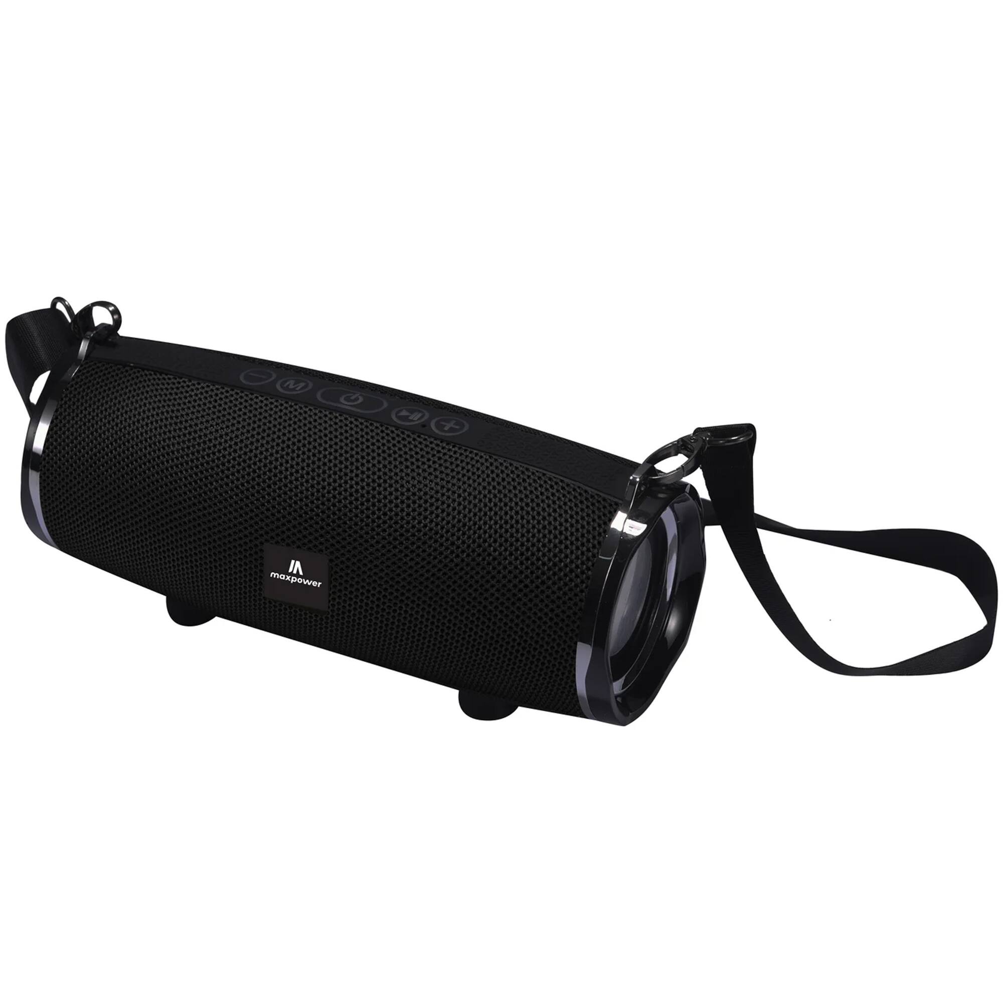 Alt View 5. Max Power - Max Power MPD189 Cyclone Rechargeable Bluetooth Speaker with Carry Strap, Blue.