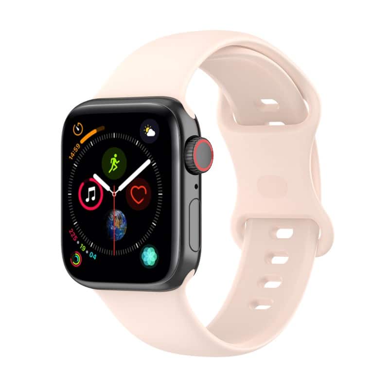StrapsCo - Active Band Silicone Watch Strap For Apple Watch - 44mm/45mm/46mm/49mm (Medium-Long) - Sand