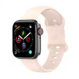 StrapsCo - Active Band Silicone Watch Strap For Apple Watch - 44mm/45mm/46mm/49mm (Medium-Long) - Sand