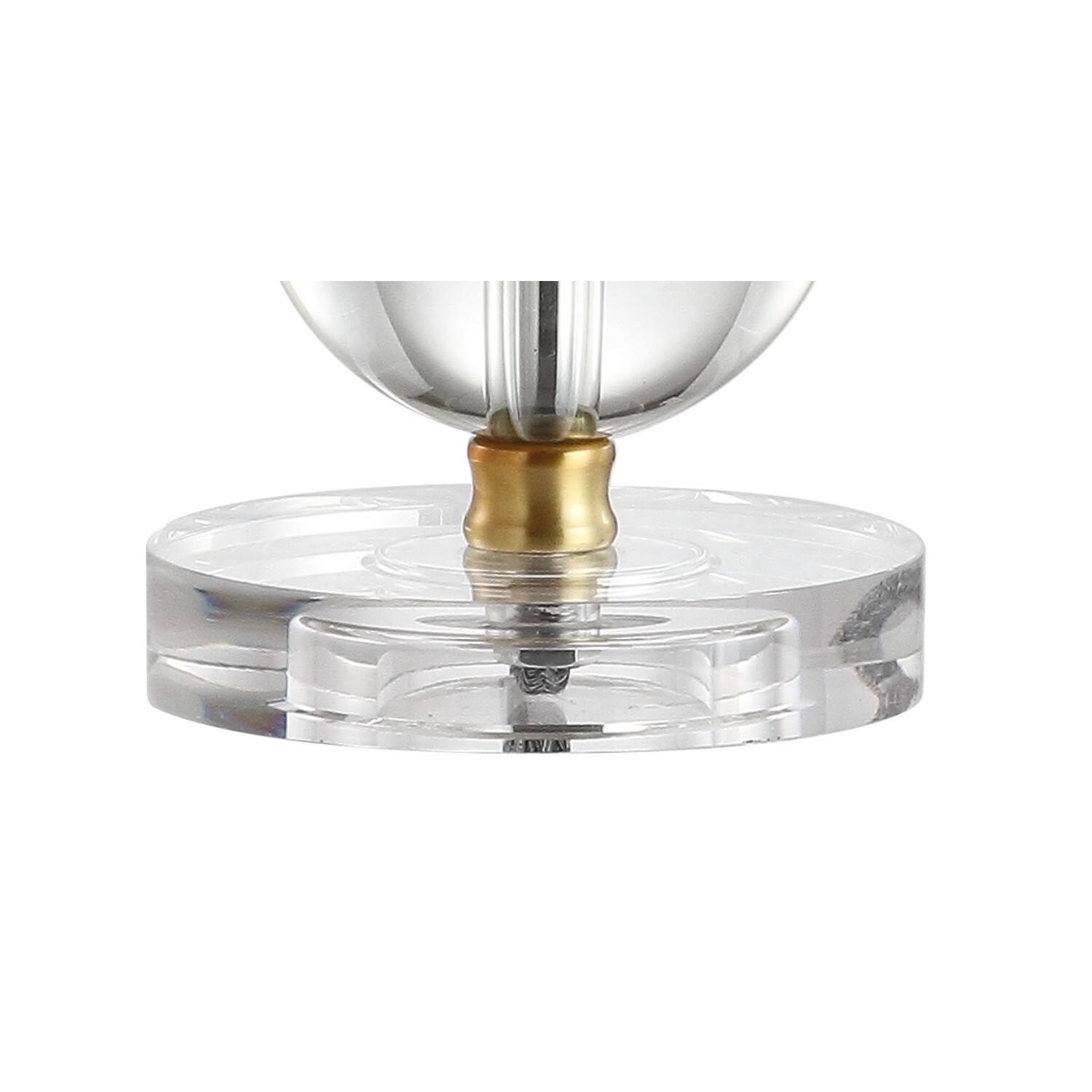 Alt View 4. Jonathan Y - Jules 23" Crystal Mini LED Table Lamp, Brass - Gold.