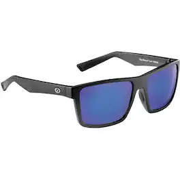 Flying Fisherman - Swirl Polarized Sunglasses - Matte Black/Smoke Blue Mirror