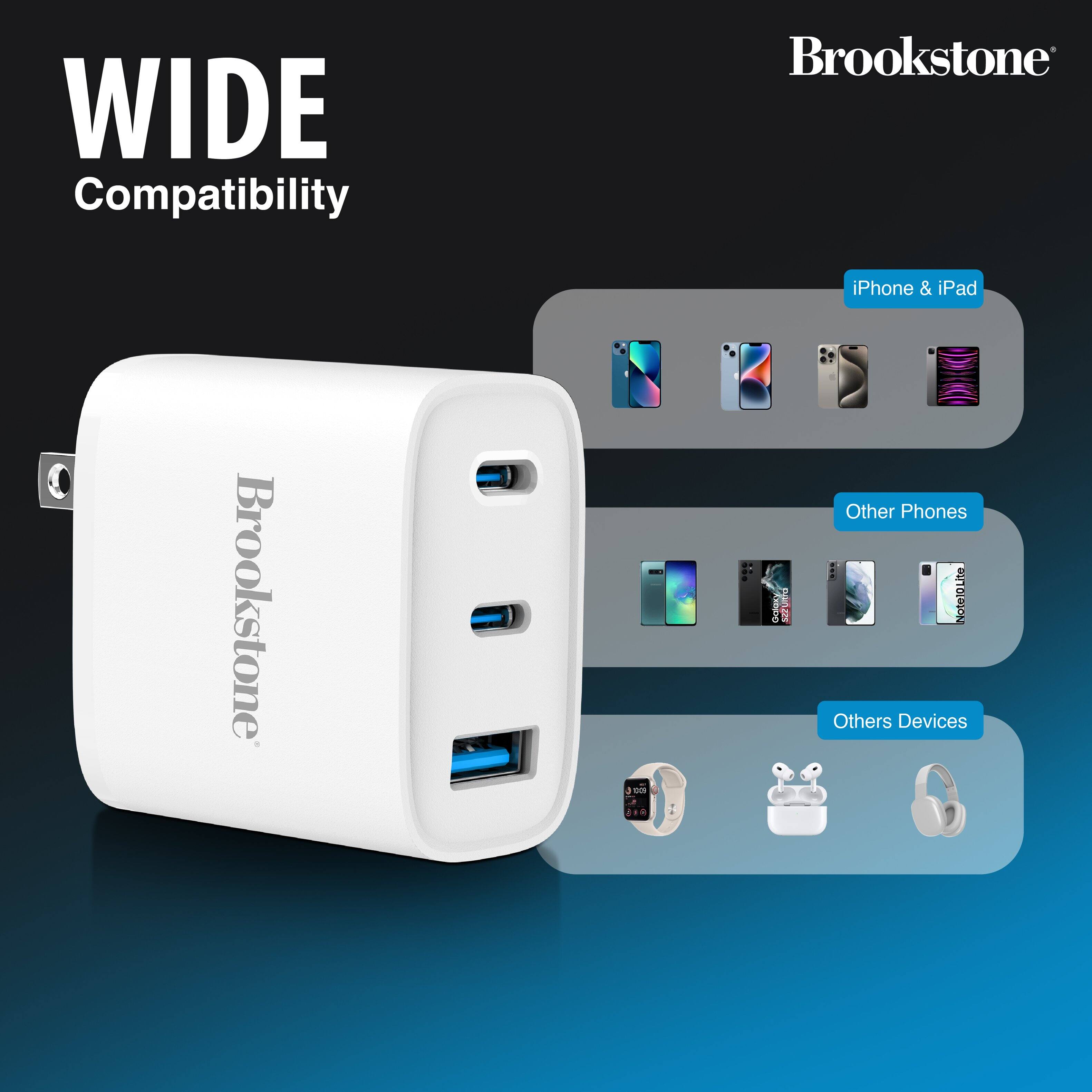 Brookstone, WIDE Compatibility, iPhone & iPad, Other Phones, Others Devices