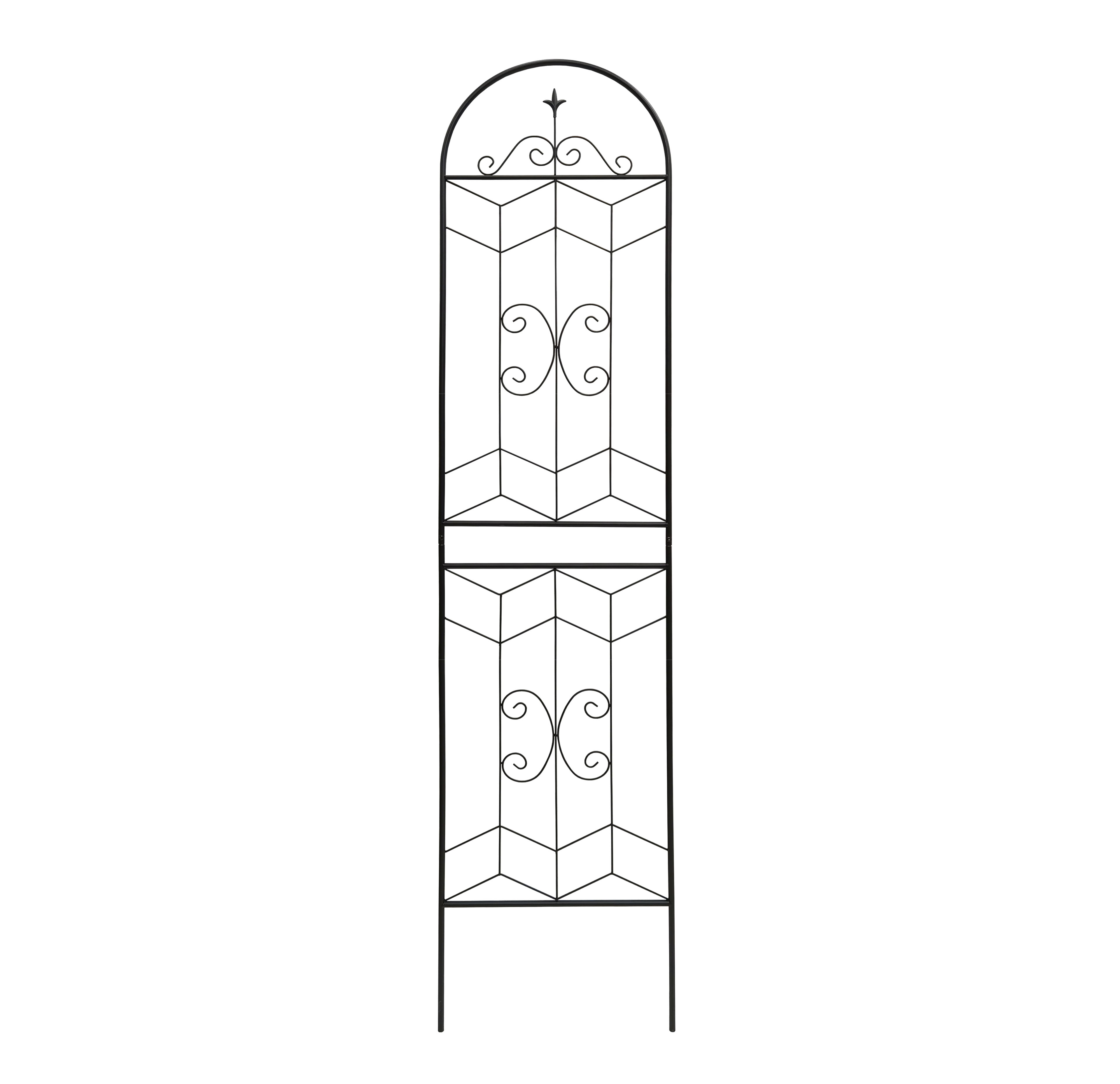 Alt View 6. Loheer - Rustproof Metal Garden Trellis 2 Pack, 7.2 ft x 1.6 ft Climbing Support - Black.