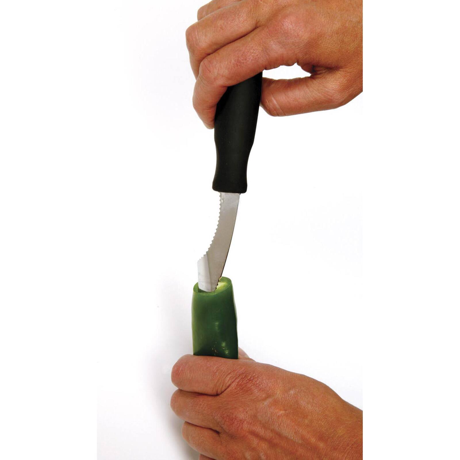 Alt View 2. Norpro - Grip EZ Deluxe Jalapeno Corer - Silver.