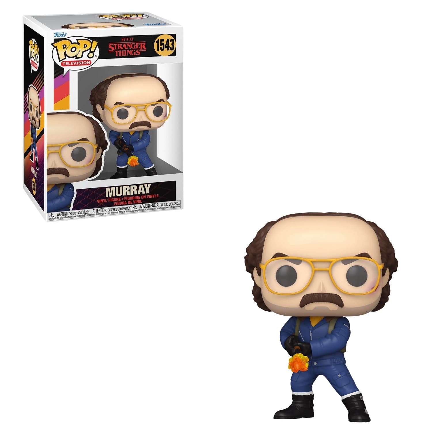 Funko Pop! Stranger Things: Season - Murray with Flamethrower - Multicolor