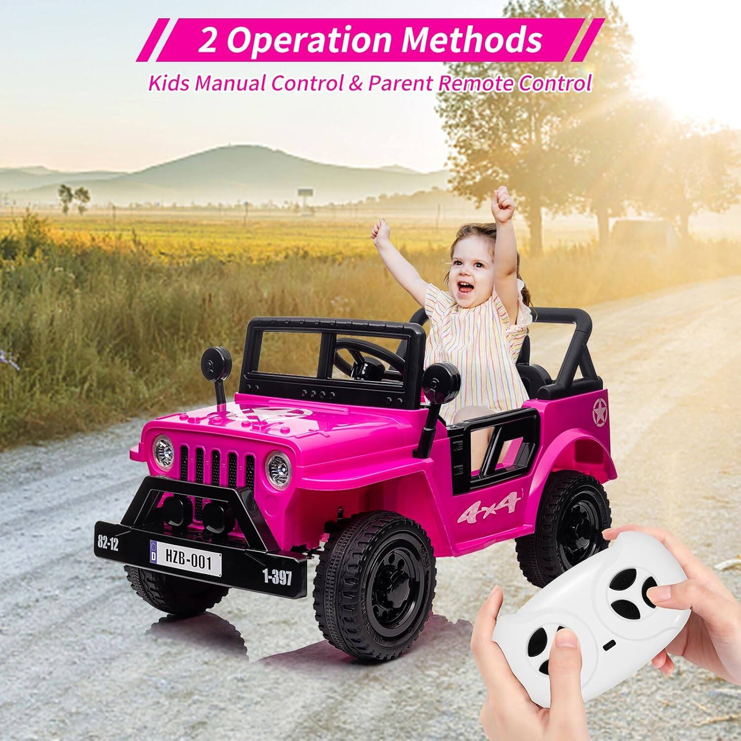2 Operation Methods  
Kids Manual Control & Parent Remote Control  

82-12  
HZB-001  
1-397  
4x4