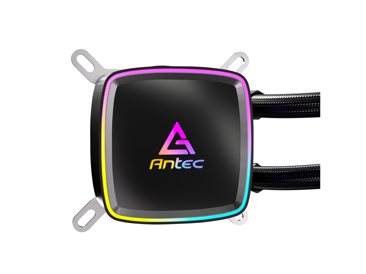 Alt View 2. Antec - Antec Ultra 360 ARGB Liquid CPU Cooler, 3x120mm PWM Fans, Intel LGA 1200/1851/20XX & AMD AM4/AM5 - Black.