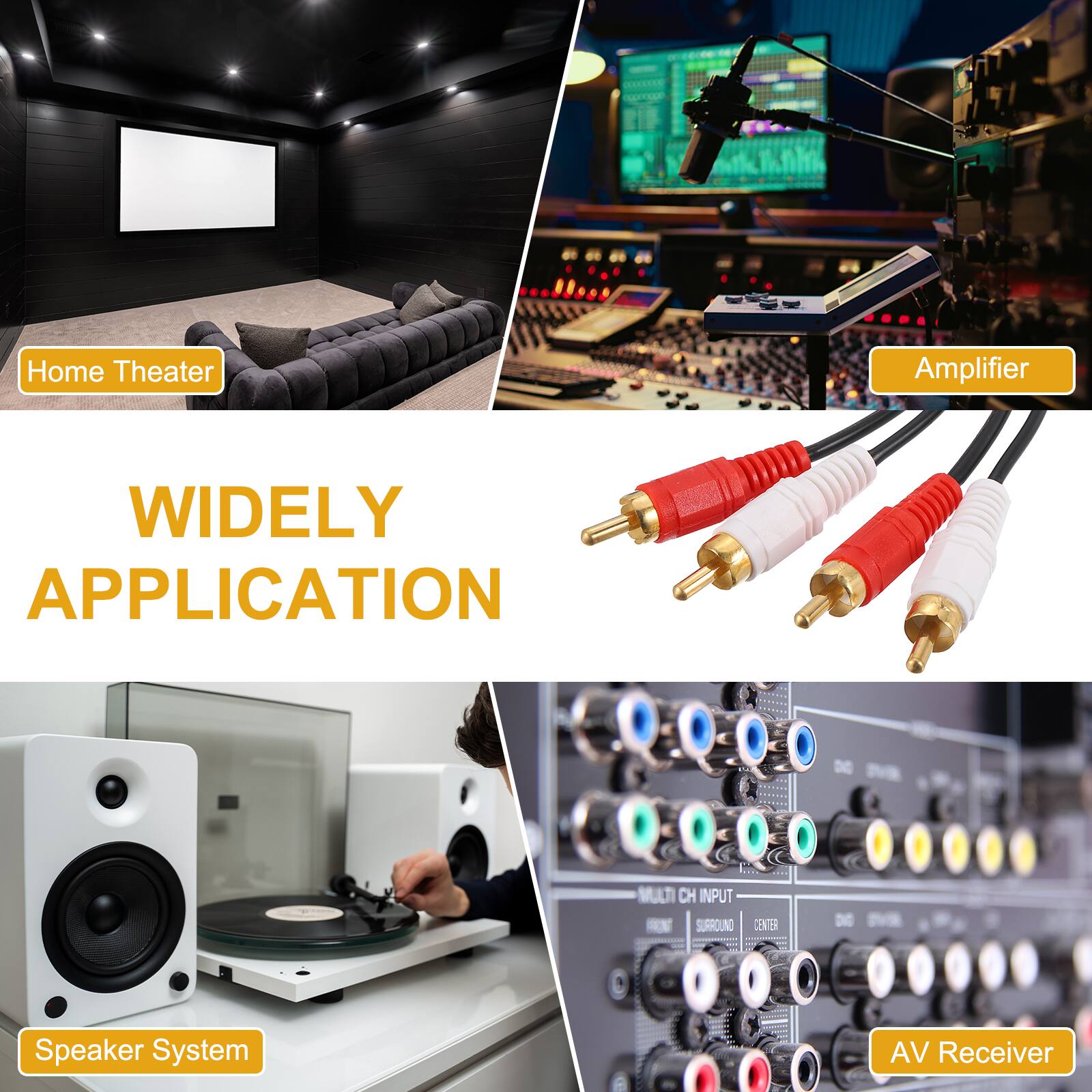 Home Theater Amplifier  
WIDELY APPLICATION  
MULTI CH INPUT N SURROUND CENTER - DE Speaker System AV Receiver