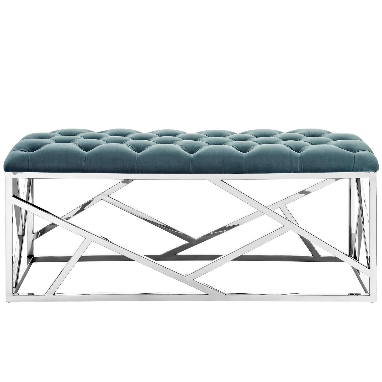 Alt View 1. Modway - Intersperse Bench by Modway - Sea Blue.