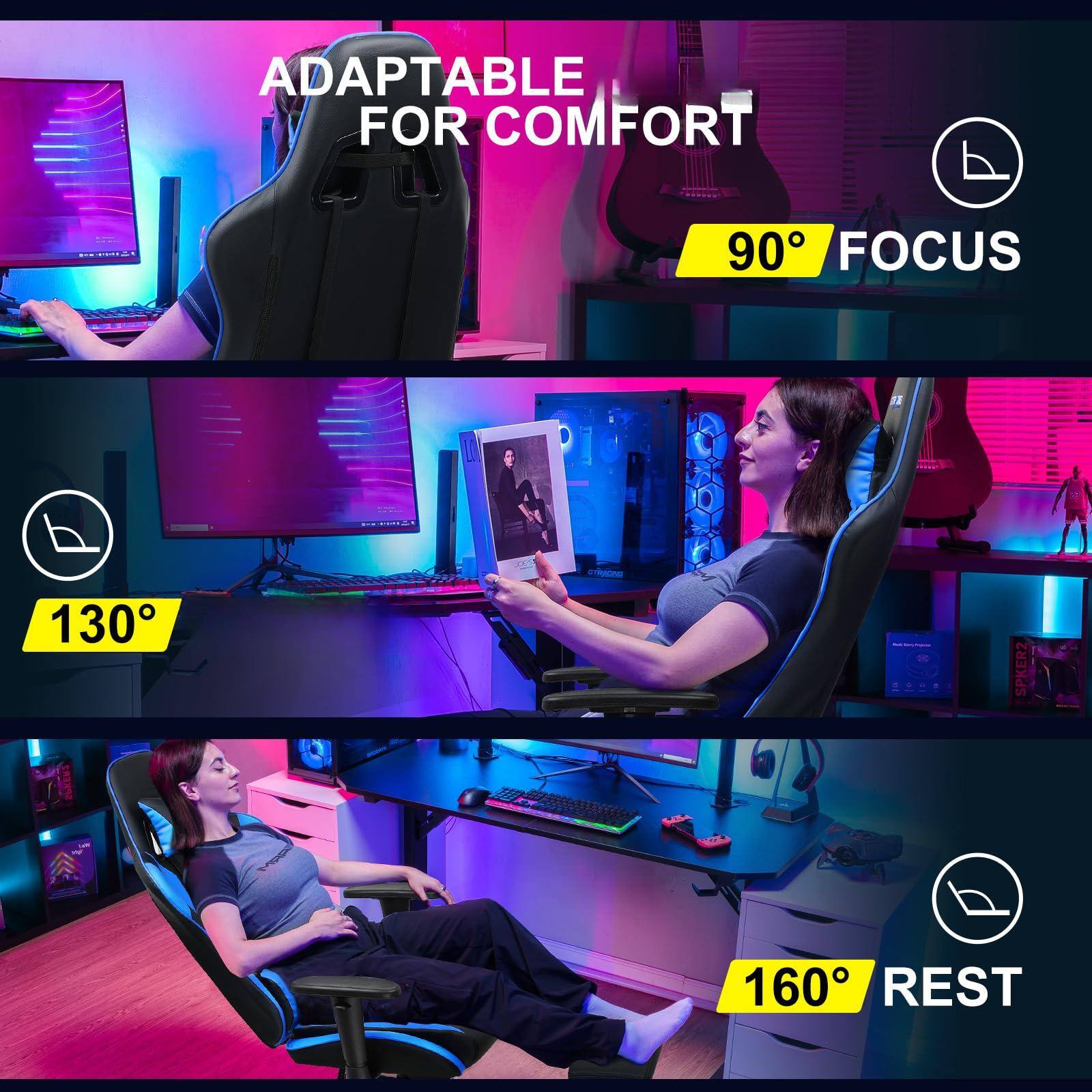 ADAPTABLE FOR COMFORT  
90° FOCUS  
130°  
160° REST