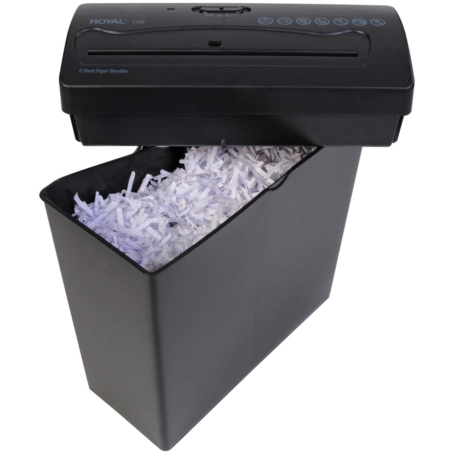 Alt View 16. Royal - 6-Sheet Crosscut Shredder - Black.
