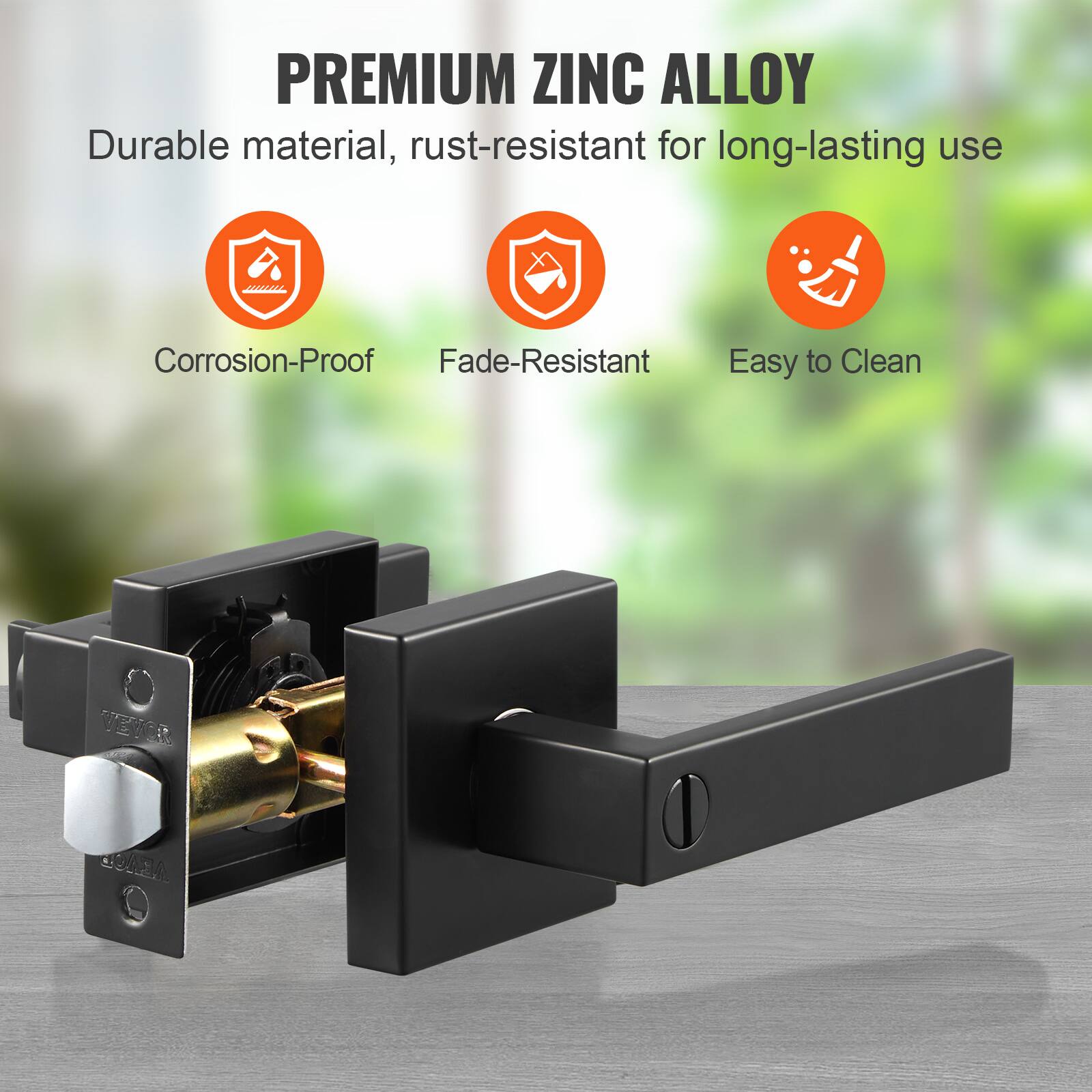 PREMIUM ZINC ALLOY  
Durable material, rust-resistant for long-lasting use  

- Corrosion-Proof  
- Fade-Resistant  
- Easy to Clean  

VEVOL COAE