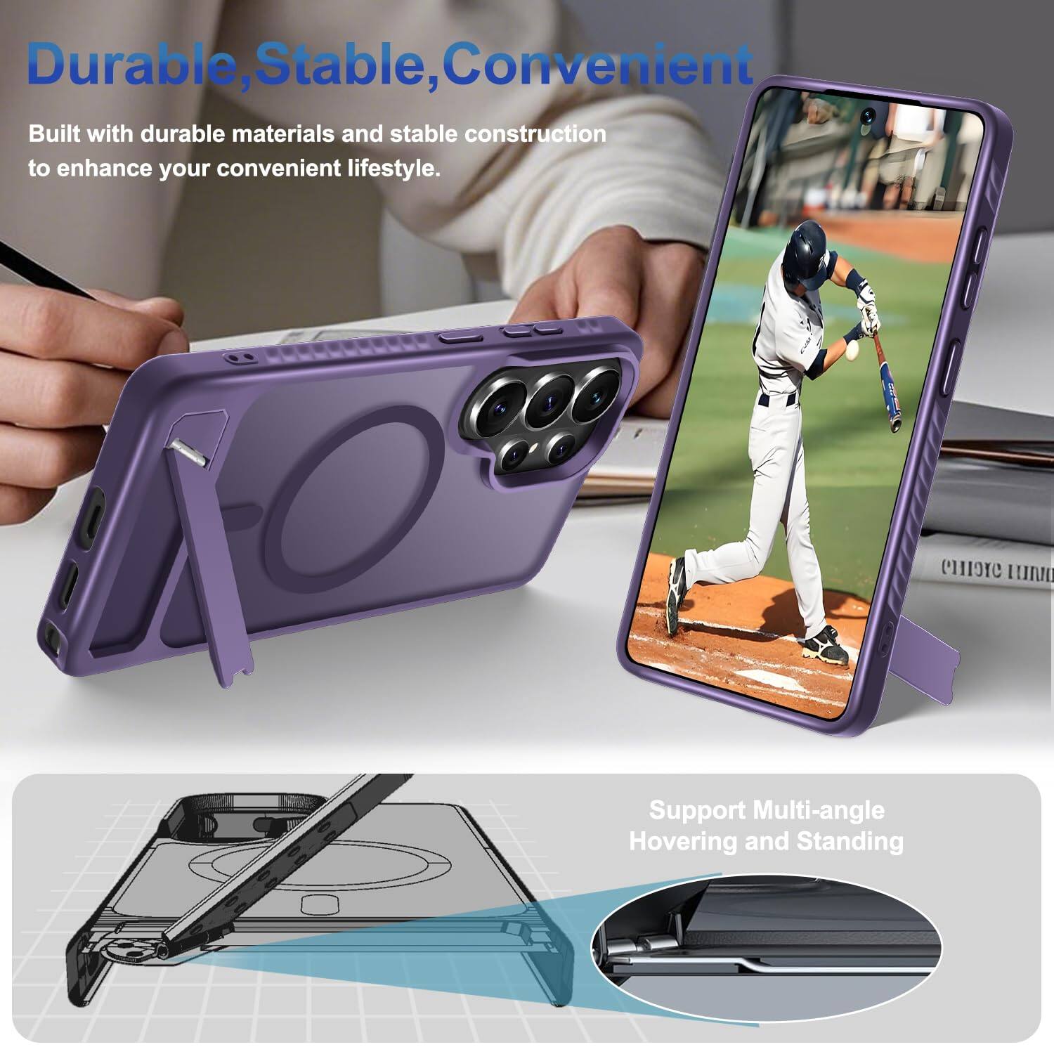 Durable, Stable, Convenient  
Built with durable materials and stable construction to enhance your convenient lifestyle.  

Support Multi-angle Hovering and Standing