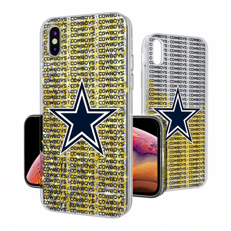 Keyscaper NFL Dallas Cowboys iPhone Text Backdrop Design Glitter Case ...