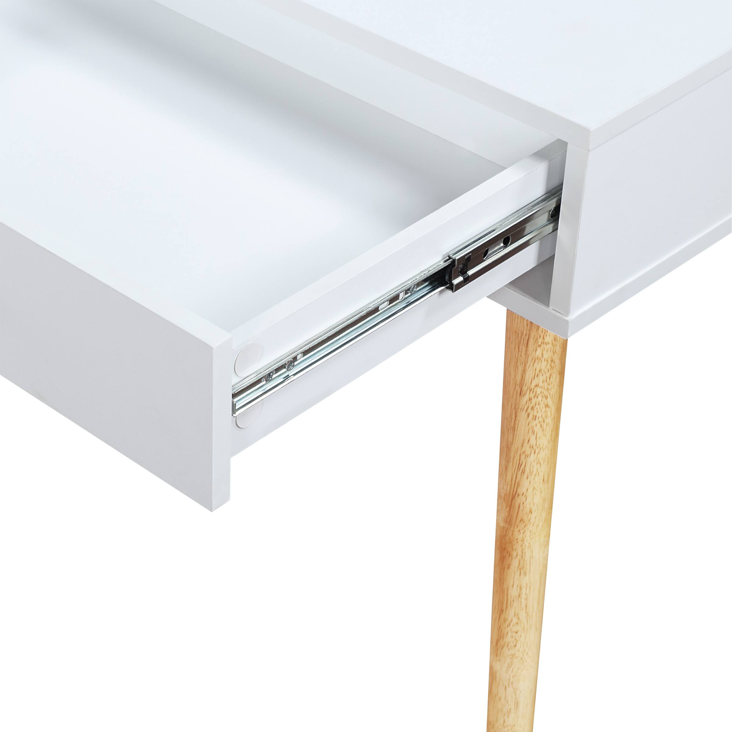 Alt View Zoom 16. OSP Home Furnishings - Kayla Mid-Century Writing Desk - White/Light Wood.