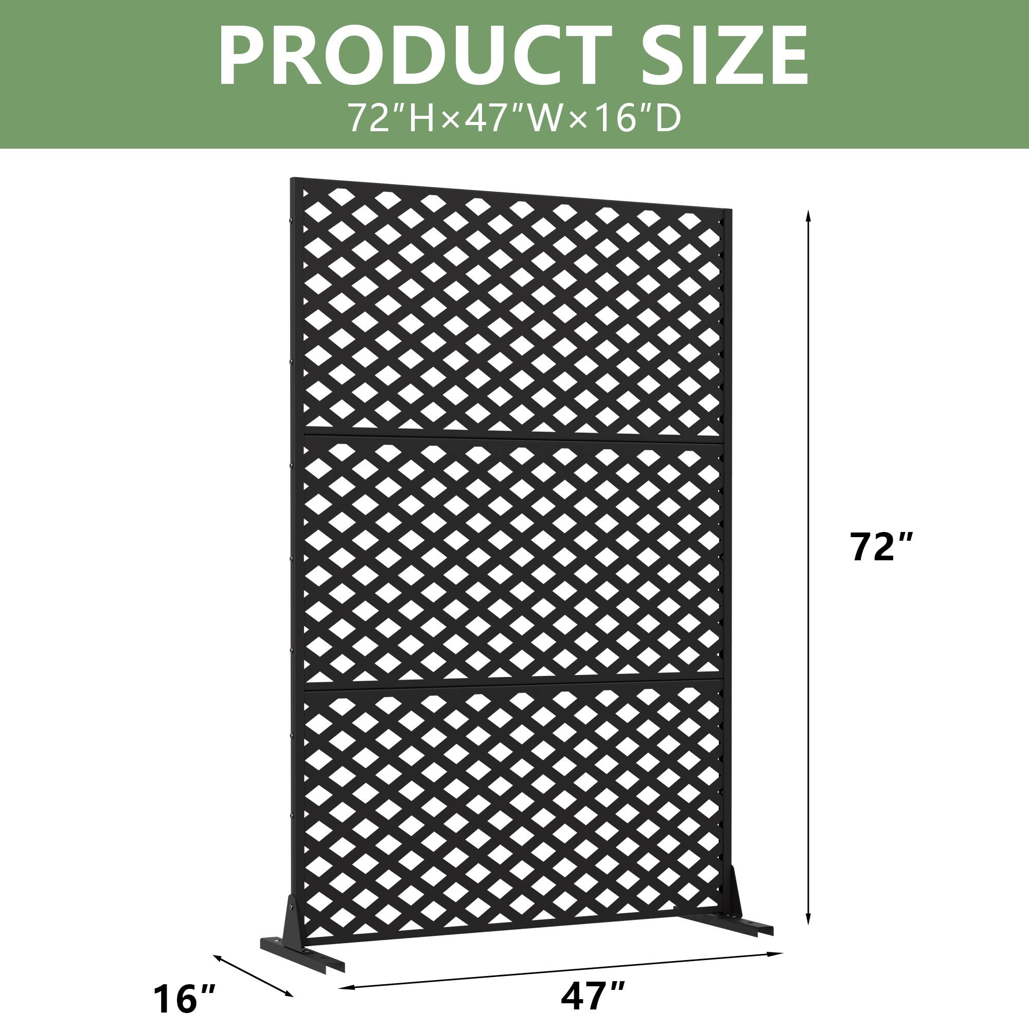 PRODUCT SIZE  
72"H x 47"W x 16"D