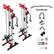 Front. Mikolo - Mikolo Cable Crossover Machine, Wall Mounted Pulley Tower functional trainer with Adjustable 26 Positions - Red.