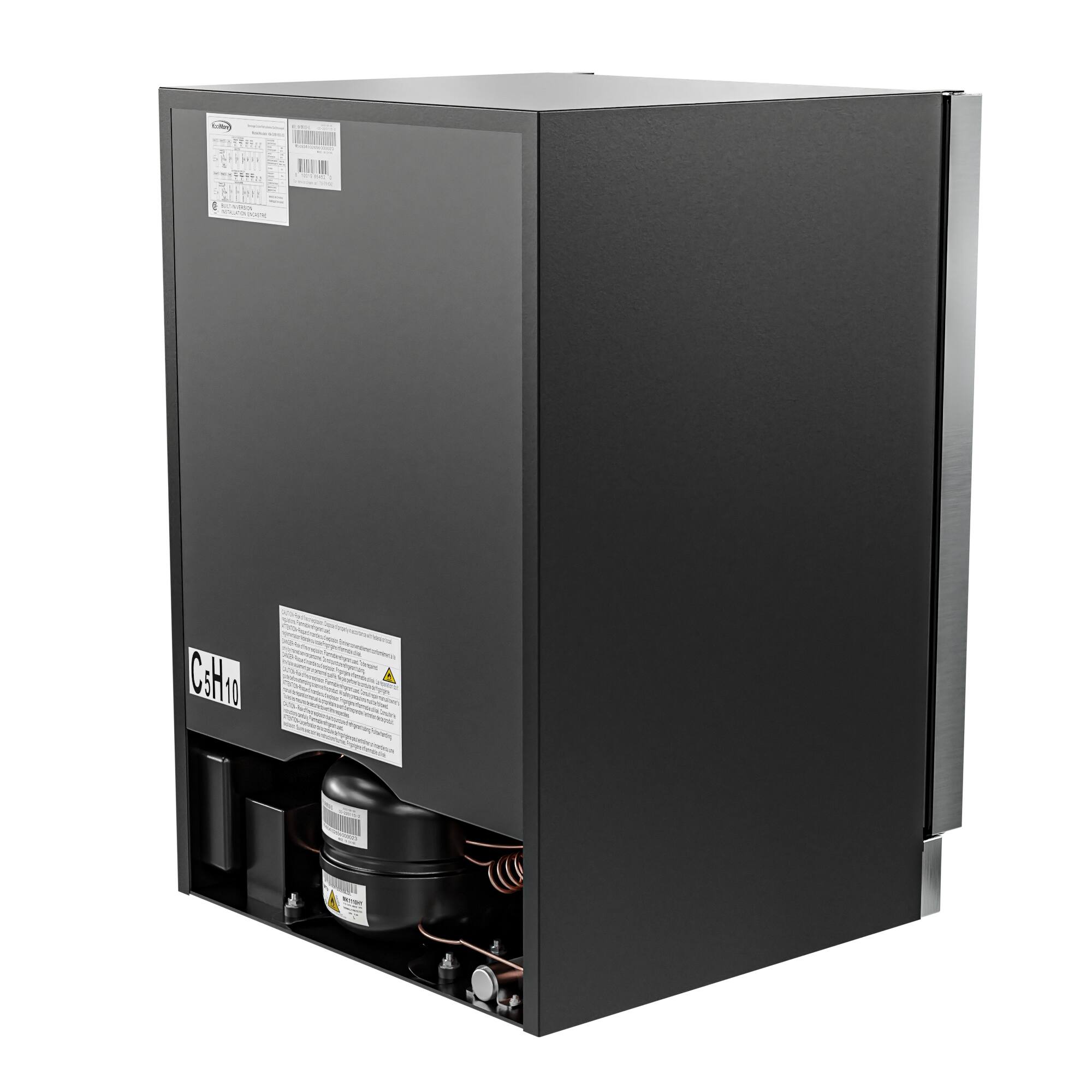 Alt View 7. Koolmore - 24 in. Dual Zone, Full Glass Door, 21-Bottle/60-Can Wine and Beverage Cooler, Freestanding or Built-in Unit, 4 cu ft. - Stainless Steel.